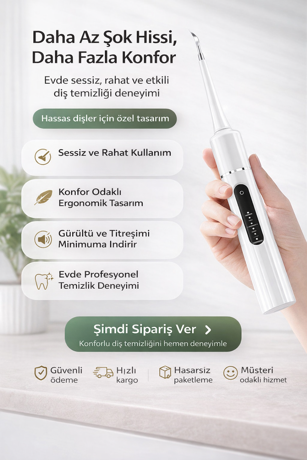 ULTRASONİK ELEKTRİKLİ DİŞ TEMİZLEME SETİ
