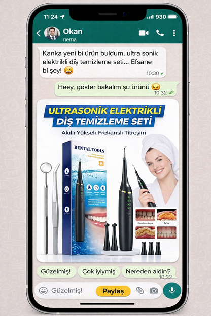 ULTRASONİK ELEKTRİKLİ DİŞ TEMİZLEME SETİ